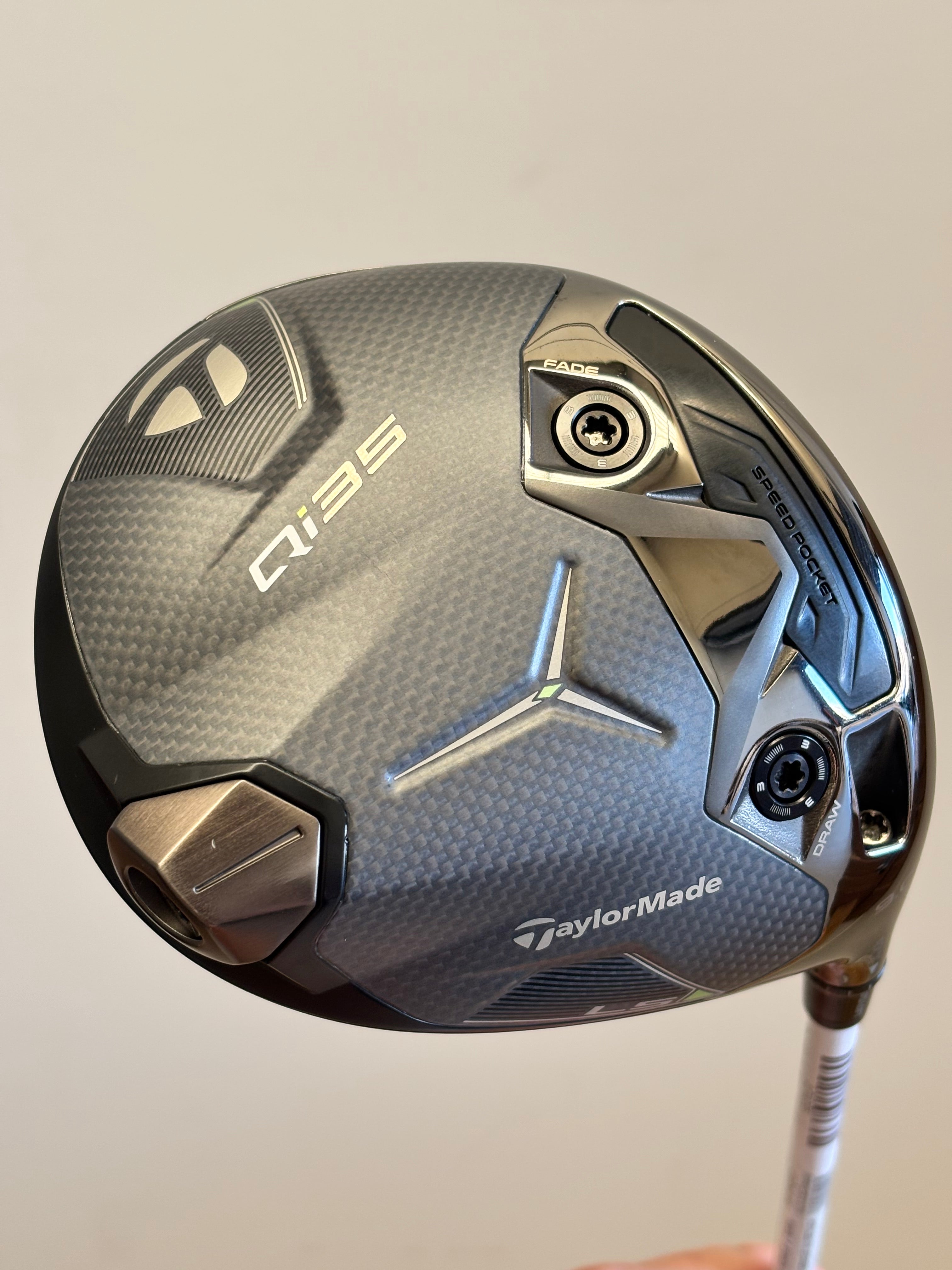 TAYLORMADE QI35 LS 9.0* DRIVER REGULAR FLEX HEADCOVER INCLUDED