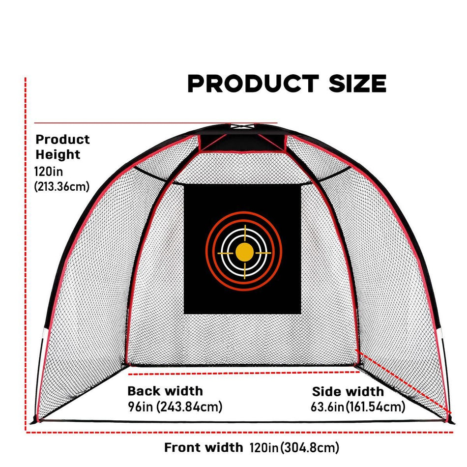 Pre-Order PARPLAY Golf Practice Net 3m Portable Hitting Net with Target Backyard Golf Practice