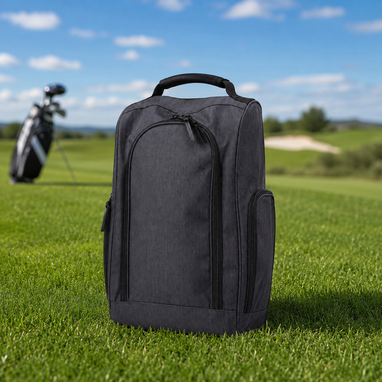 PARPLAY Golf Shoe Bag with Side Storage Compartments