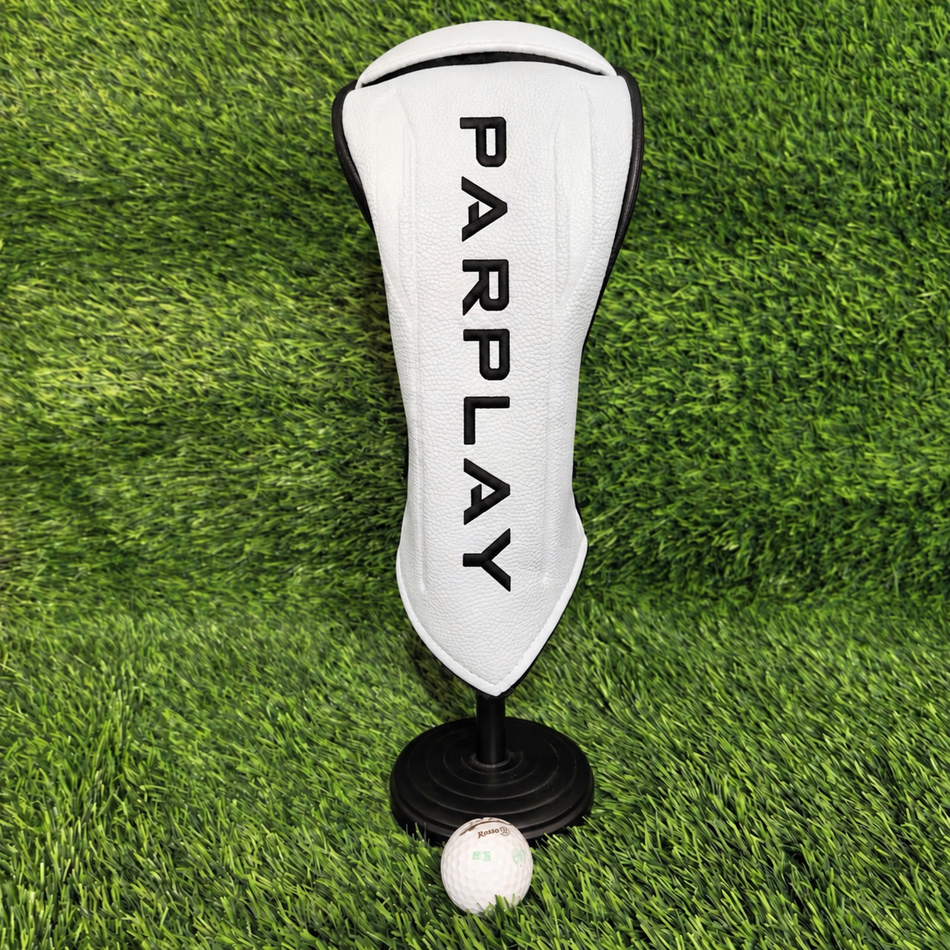 Pre-Order PARPLAY Leather Golf Club Headcover – Driver / 3 Wood / 5 Wood Black & White