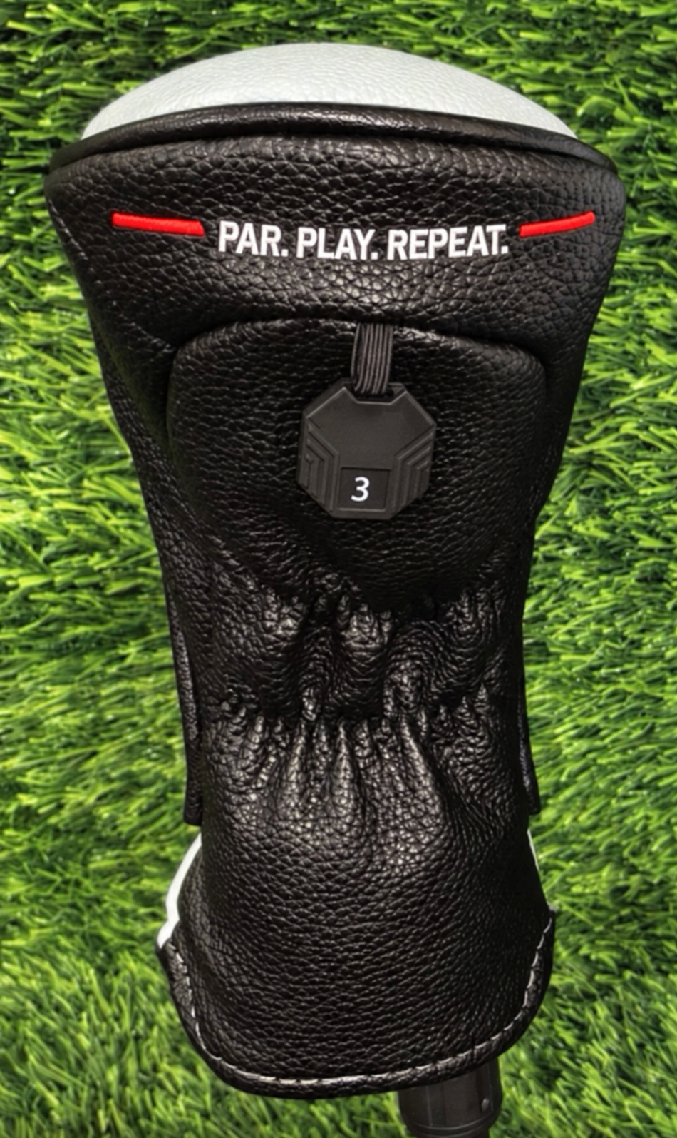 Pre-Order PARPLAY Leather Golf Club Headcover – Driver / 3 Wood / 5 Wood Black & White